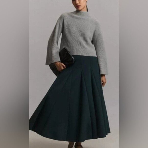NWT Size XL -Anthropologie The Katey Mock-Neck Bell-Sleeve Sweater (NWT US$ 118) - Picture 7 of 16